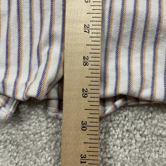 Bonobos Shirt Mens XL White Blue Striped Button Up Knit Preppy Summer Cotton - Picture 7 of 9